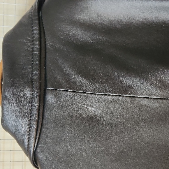 John Paul Richard Black Button Up‎ Leather Jacket sz 8 Classic - Picture 10 of 14